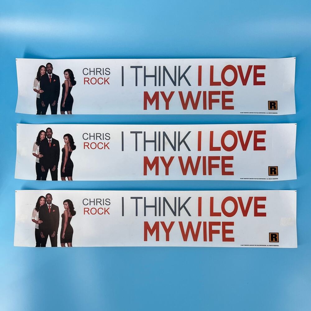 Chris Rock I Think I Love My Wife Movie Theatre Marquee Sign Strips set of 3